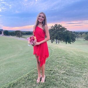 MAC Duggal Cocktail Dress (Sunset Orange)